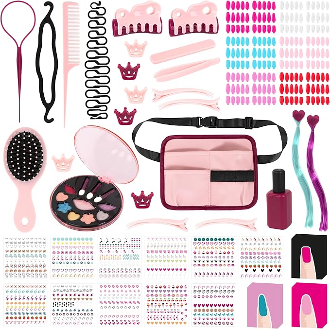 Bayer Design Charlene Magic Nails Styling Head Doll with Hair & Nail Art, 10.5 in Tall Bust, Movable Hands, Beauty Salon Toy for Kids Ages 3+