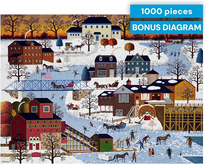 Buffalo Games - Charles Wysocki Festive Winter Scene 1000 Piece Jigsaw Puzzle for Adults and Families