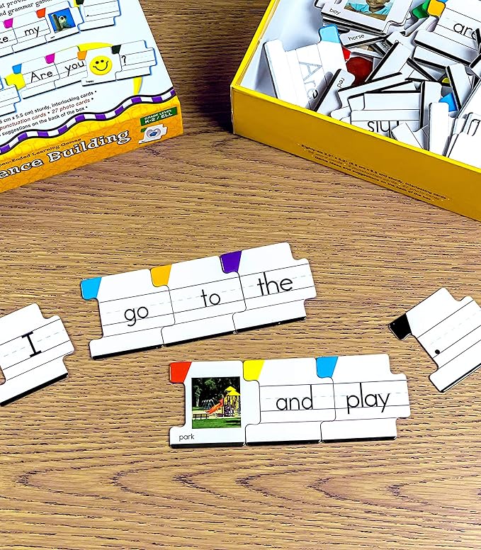 Key Education Sentence Building Game, Phonics Puzzles for Kids Ages 6-8, Learn to Read Parts of Speech, Sight Words, and More, Speech Therapy Materials for Kindergarten, 1st Grade, and Up