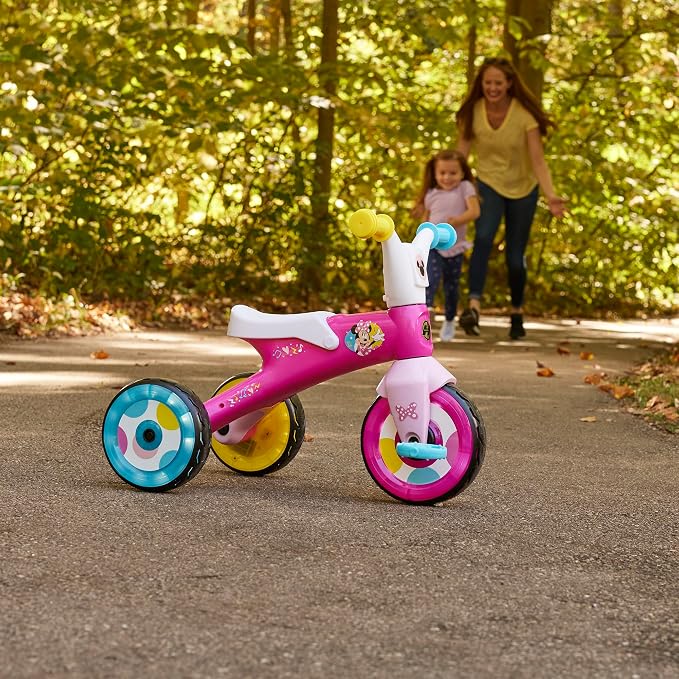 Huffy Disney Minnie Mouse Light Up Kids' Trike, Ideal for Ages 3+, Minnie Mouse Graphics, Colorful and Playful Design, Simple Coaster Brake, Sturdy and Durable, Safe for Toddlers, Girl's