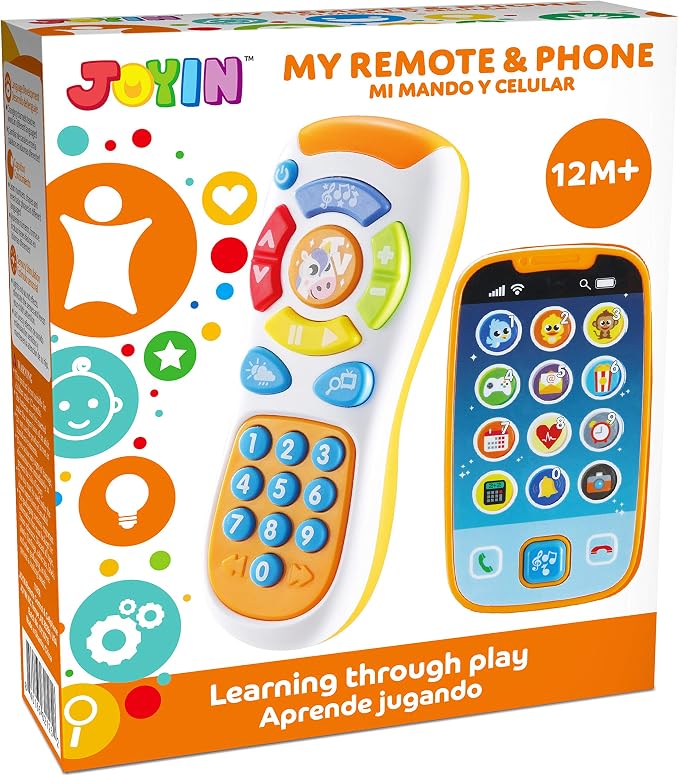 JOYIN Smartphone Toys for Baby, Remote Control Baby Phone with Music, Learning Toy, Birthday Gifts for Infants, Kids, Boys and Girls