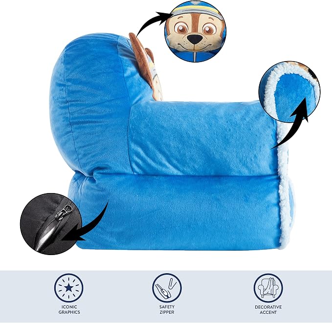 Idea Nuova Paw Patrol Chase Bean Bag Sofa Chair Large