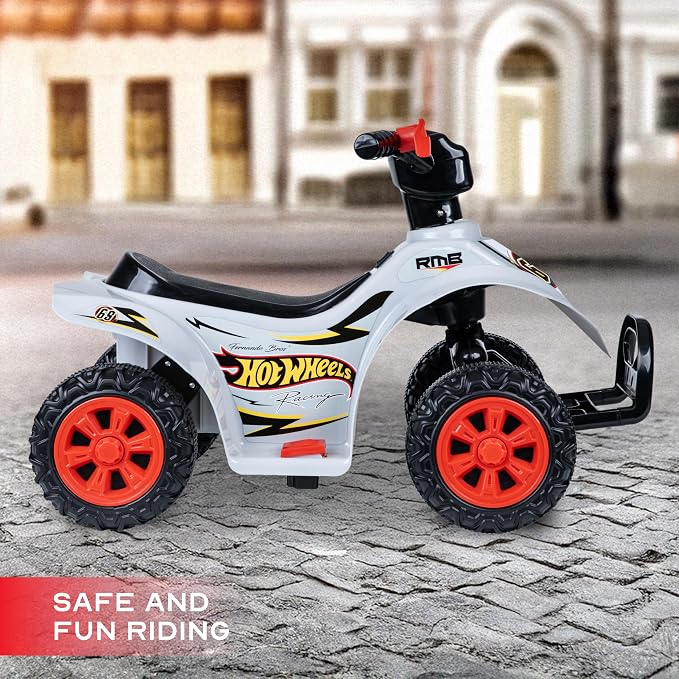 Hot Wheels - 6V ATV Ride On Toy for Kids, LED Headlights, Battery Powered