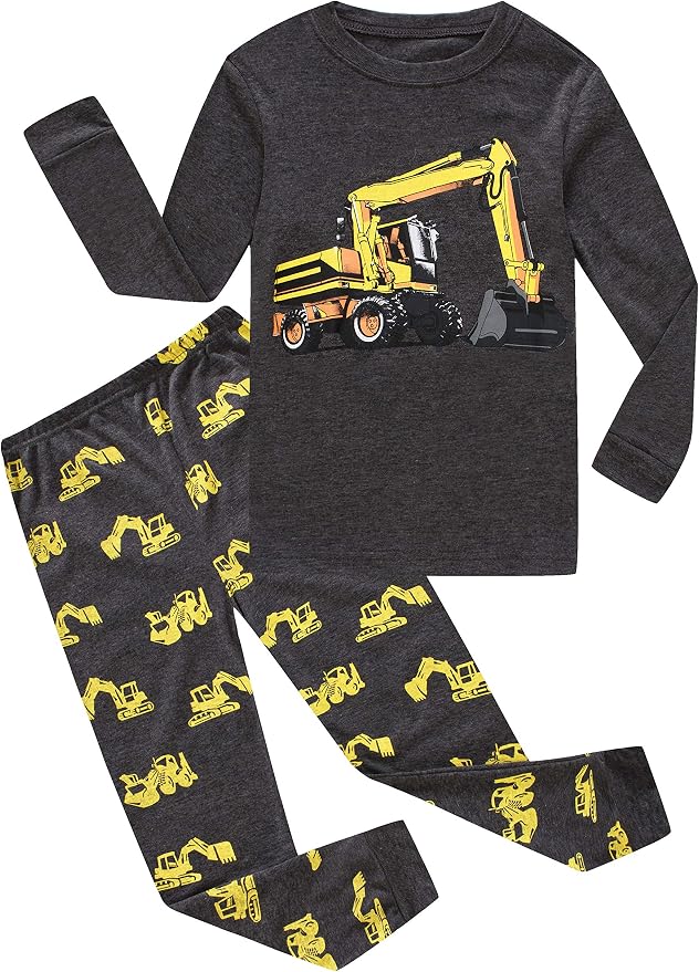Family Feeling Kids & Toddler Boys Pajamas 2 Piece Pjs Set 100% Cotton Sleepwear
