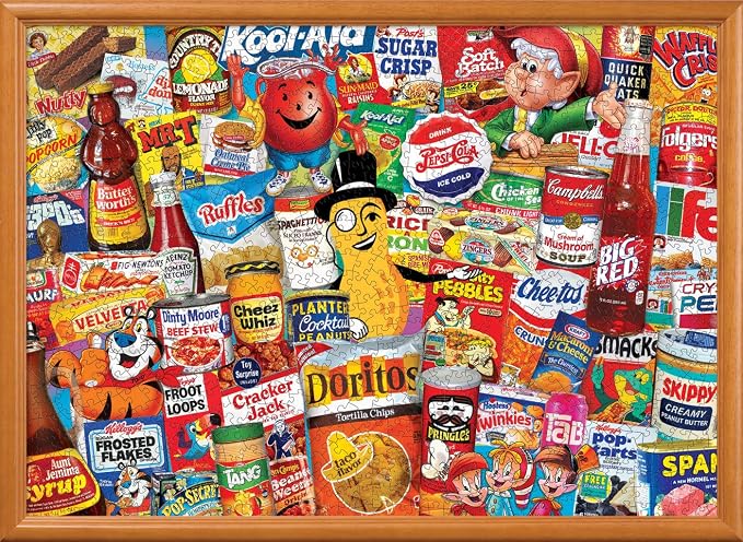 MasterPieces Puzzles 1000 Pieces Mom’s Pantry Collage Jigsaw, Vintage Kitchen Artwork, Jigsaw Puzzles 1000 Pieces, Random Cut, Non Glare Matte Finish, Bonus Poster, Recycled Board, Giftable Display