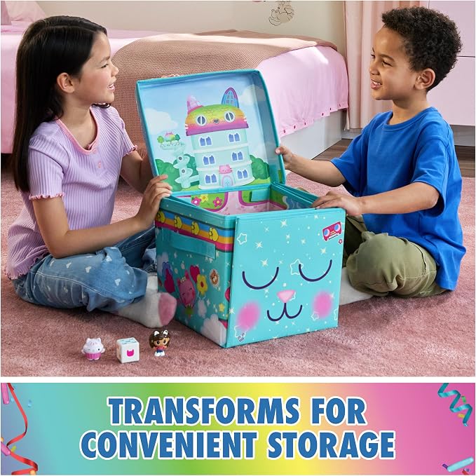 DreamWorks GABBY'S Dollhouse, Gabby Cat Playmat, with 2 Figures, Dollhouse Accessories & Board Game with Dice, Kids Toys for Girls & Boys Ages 3 and Up