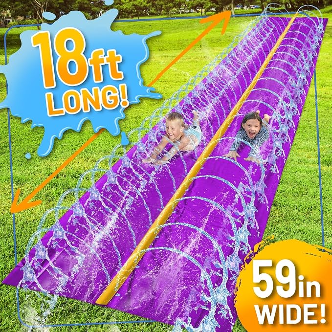 Stargo 18 x 5 ft - Slip and Slide, Water Slides for Kid - Backyard waterslide for Kids, Outdoor Fun Summer Water Toys, Water Activities for Kids and Adults for Backyard Fun, Ages 4-8, 5, 6, 7, 8-12 +