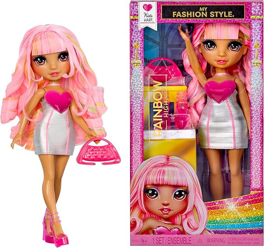 Rainbow High My Fashion Style Kia, Soft Pink, 11" Fashion Doll with Statement Outfit, Stylish Handbag, Great Toy Gift for Girls Kids Ages 4-12 Years