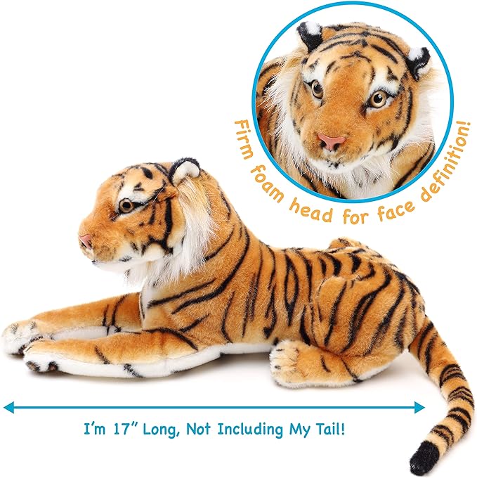 TigerHart Arrow The Tiger - 17 Inch (Tail Measurement Not Included) Stuffed Animal Plush Cat