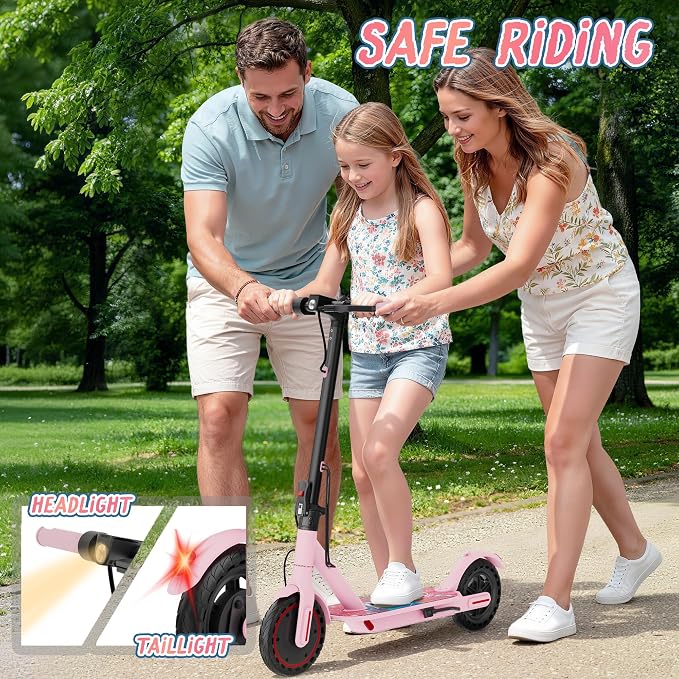 Roinside Electric Scooter for Big Kids - 8.5"/10''/14'' Solid Tires, 350W Motor, Up to 12Miles Long-Range Portable Commuting Scooter with Double Braking System, App