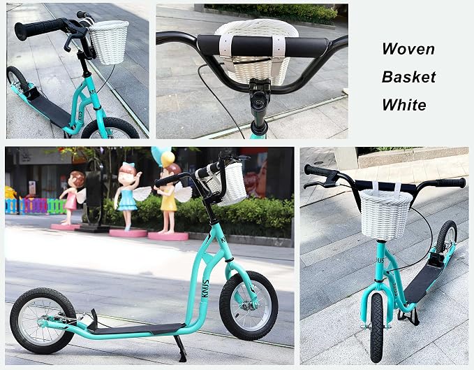 MEGHNA Woven Mini Bike Basket for Kid Bike Handlebar Bike Basket for Girl Boy for Scooter, Multi-Colors