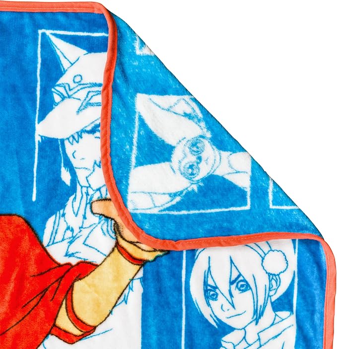 Silver Buffalo Avatar The Last Airbender Featuring Aang, Zuko, Katara, Sokka Wolf, Toph Beifong, Appa, and Momo 45" x 60" Fleece Throw, Soft and Cozy Blanket, 185 GSM