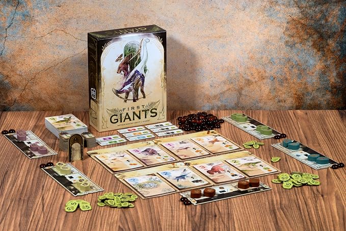 First Giants Card Game - Competitive Strategy Game of Dinosaurs, Timing & Museum Exhibits, Family Fun for Kids & Adults, Ages 10+, 2-5 Players, 30 Minute Playtime