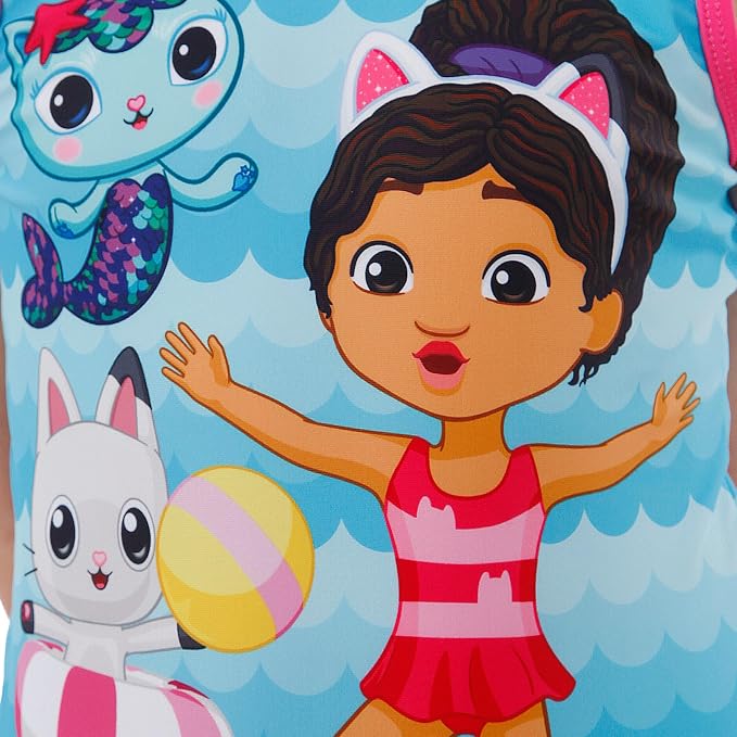 DREAMWORKS GABBY'S DOLLHOUSE Swimsuit | Girls' One-Piece Swimwear | Bathing Suit Girls