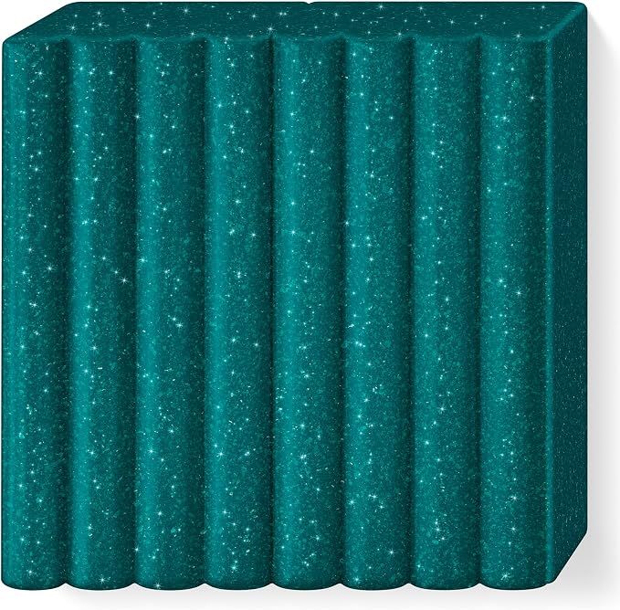 STAEDTLER 8010-562 FIMO Effect Oven-Hardening Polymer Modelling Clay - Galaxy Green (57g)