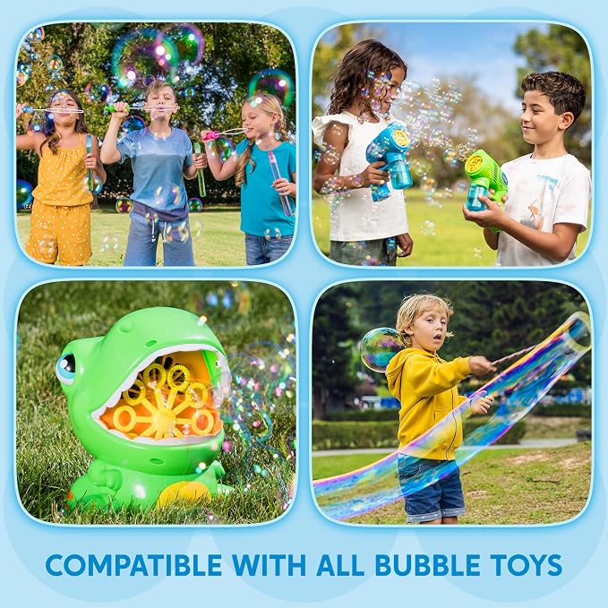 SYNCFUN 64 oz Premixed Bubble Solution, 1.9L Giant Pre-Mix Refill Solution for Bubble Machine,Bubbles for Kids, Wands, Blower, Easter, Outdoors Activity, No Mixing or Measuring