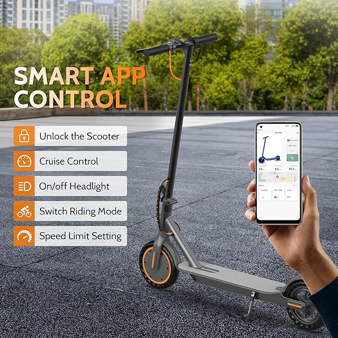 Aovowheel Electric Scooter for Adults, Folding E Scooter with 350W/500W Motor 16/24 Mph Top Speed, Max 19-23 Miles Long Range, 8.5''/10''/14''Tires Commuting Scooters with Dual Brakes System, APP