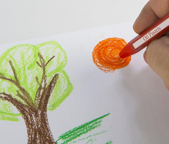 Faber-Castell Blendable Oil Pastels In Durable Storage Case | Back to School Favorites | 24 Vibrant Colors - Non-Toxic Pastels for Kids