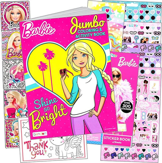 Bendon Barbie Sticker Activity Set Includes Stickers, Barbie Coloring Book, Reward Sticker Set, and More
