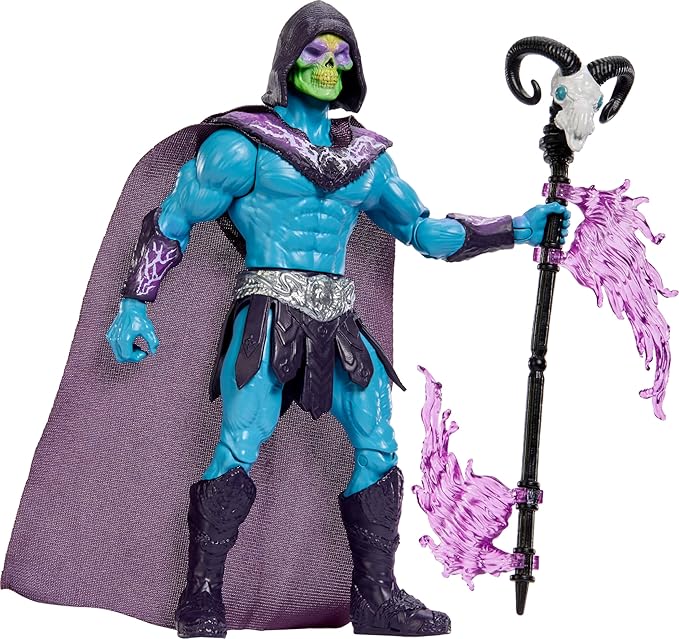 Masters of the Universe Feature Figure Havoc Staff Attack Skeletor, Twist & Release Action Move, 5.5 Inch & Accessory, 2026 Movie Accurate Villain Toy