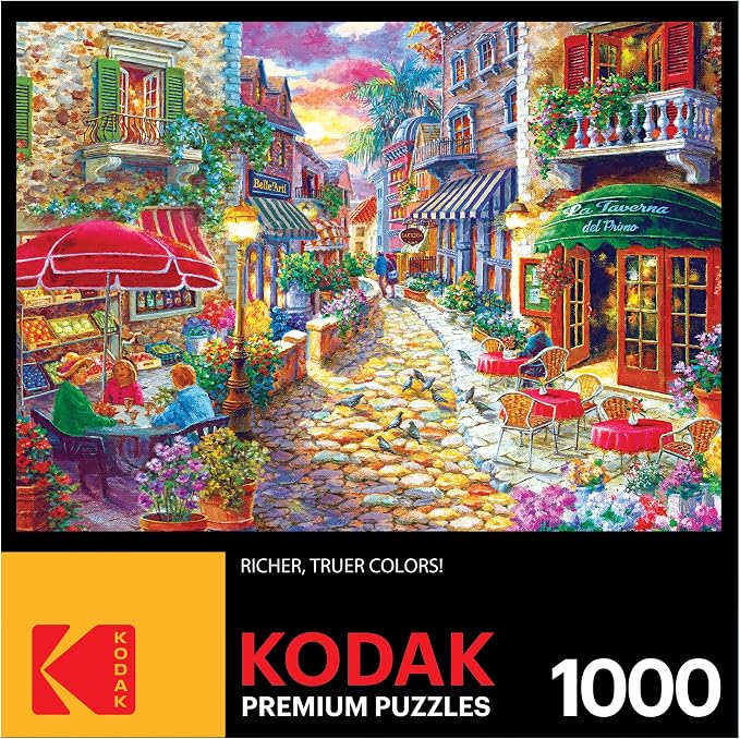 RoseArt - Kodak Premium - Late Afternoon in Italy - 1000 Piece Jigsaw Puzzle for Adults