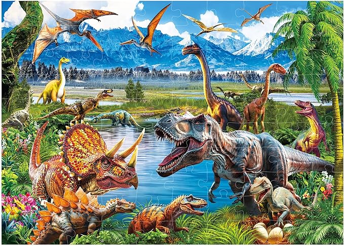 BenBen Puzzles for Kids Ages 4-6, 100 Pieces Outer Space Puzzles for Toddlers 3-5, Solar System Jigsaw Puzzles for Kids 6-8, 15.75” x 11.75”