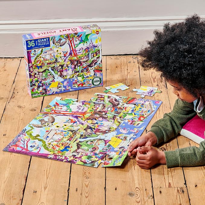 eeBoo 36 Piece Giant Floor Puzzle - Fairies & Tales Children's Puzzle Fantasy Themed, Large Pieces for Small Hands to Develop Motor Skills