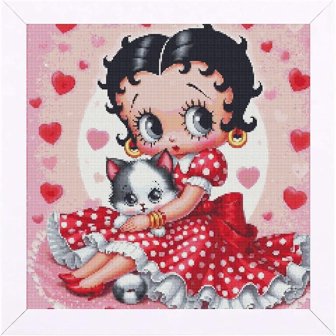 JAKI Diamond Art Kits for Adults Cartoon,Diamond Art Paintings for Beginners,5D Full Drill Gem Art Kits for Adults for Gift Home Wall Decor 12x12inch