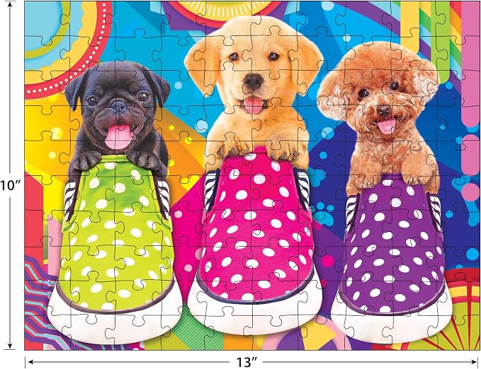 RoseArt - Kodak Premium - Puppy Socks - 100 Piece Jigsaw Puzzle