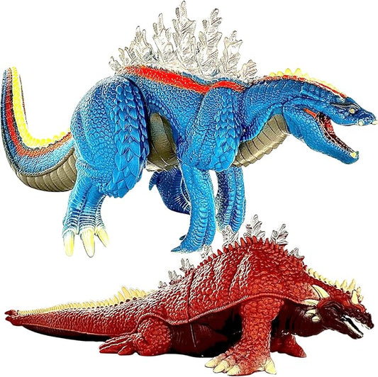 TwCare Set of 2 Monster Terrestris & Amphibia Singular Point Continuity Toys, Dragon Dinosaur Reiwa era Action Figures 13'' Head to Tail, Movie Monster Series, Travel Bag