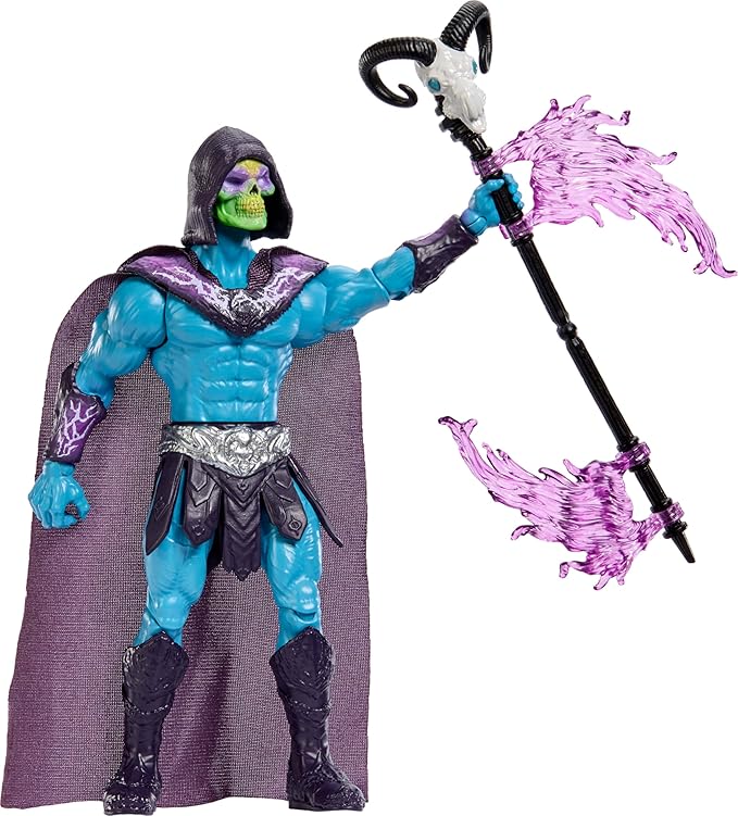 Masters of the Universe Feature Figure Havoc Staff Attack Skeletor, Twist & Release Action Move, 5.5 Inch & Accessory, 2026 Movie Accurate Villain Toy