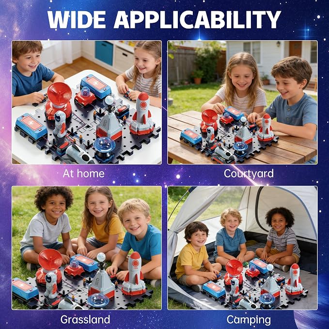 STEM Circuit Kit for Kids Ages 6+, 35PCS Electronics Kit with 200+ Projects, Educational Science Experiment Toy for Boys & Girls, Beginner Electrical Engineering Set for Home & School