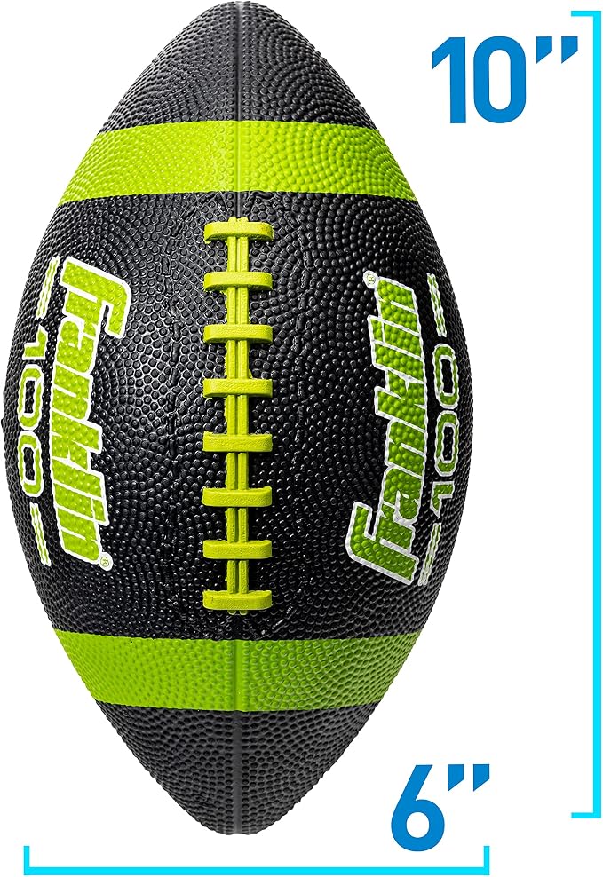 Franklin Sports Kids Junior Grip-Rite Youth Junior Size Rubber Footballs - Peewee Kids Durable Outdoor Footballs - Single & Bulk Packs Available