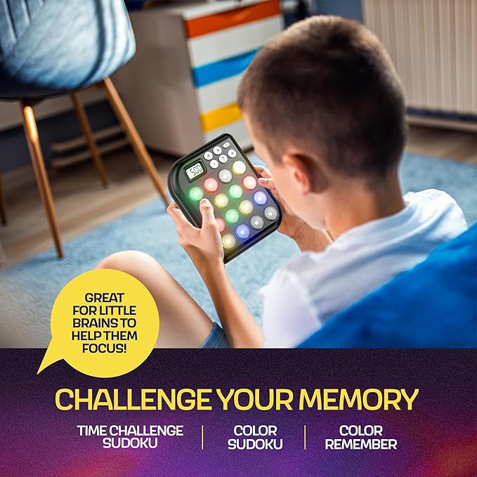 Croove Brain Teasers & Memory Game, 6 Fun Games for Kids, Cool Stocking Stuffers Toys, Best Activities for Boy, Gift Ideas for Boys & Girls Ages 6-8 9 10 11+ Year Old