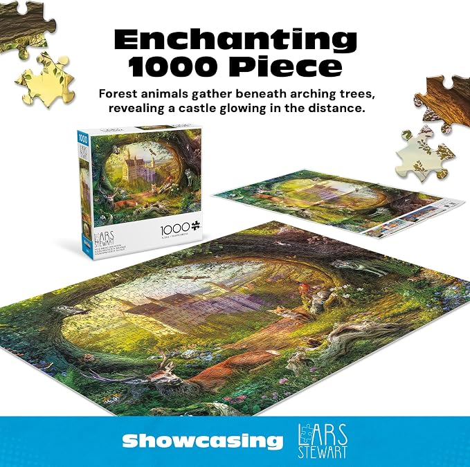 Buffalo Games – 1000 Piece Jigsaw Puzzle - Wild Neuschwanstein - Lars Stewart - Signature Collection Colorful Puzzle for Adults