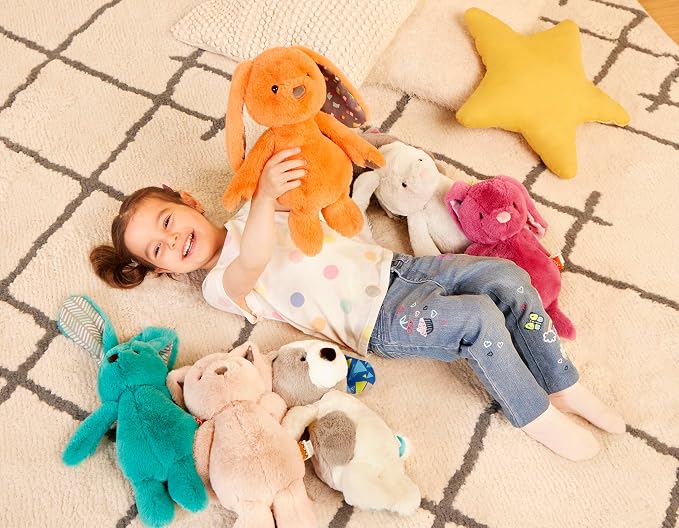 B. toys – 12-Inch Pink Plush Bunny – Huggable Stuffed Animal Bunny Toy – Soft & Cuddly – Washable – Newborns, Toddlers, Kids – 0+ Months
