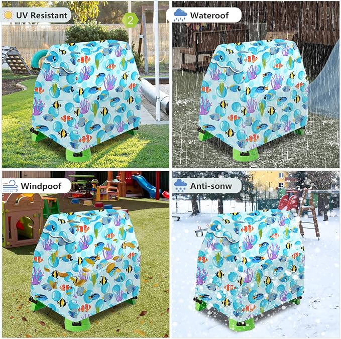 Okcool Kids Water Table Cover Fit Water Table,Outdoor Water Table Toys Cover, A Wide Selection of Cute Colors and Patterns