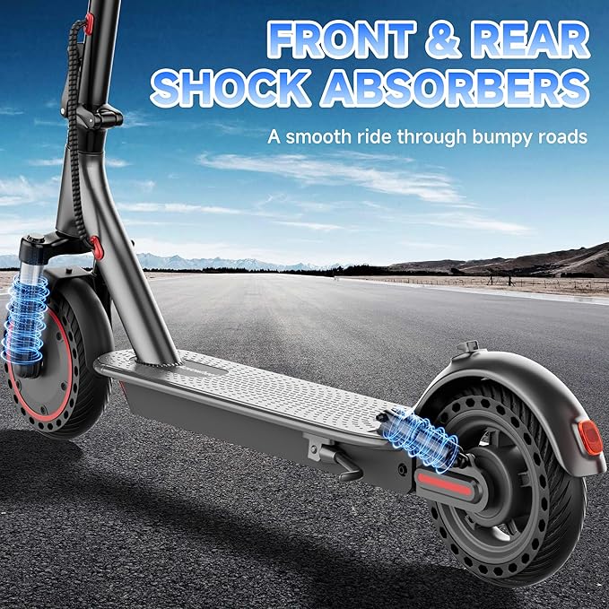 Aovowheel Electric Scooter for Adults, Folding E Scooter with 350W/500W Motor 16/24 Mph Top Speed, Max 19-23 Miles Long Range, 8.5''/10''/14''Tires Commuting Scooters with Dual Brakes System, APP