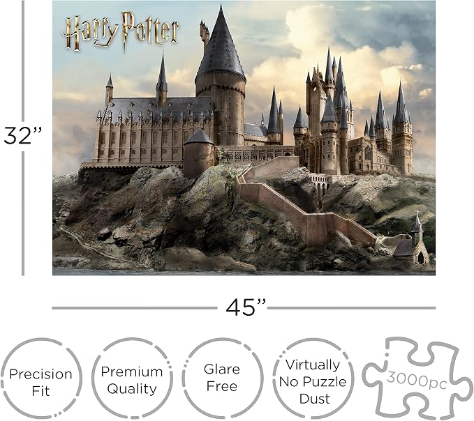 Aquarius Harry Potter 3000 Piece Jigsaw Puzzle, Hogwarts Castle Wizard Movie Puzzles 45x32 Inch Collectible Merchandise Gift for Teens and Adults