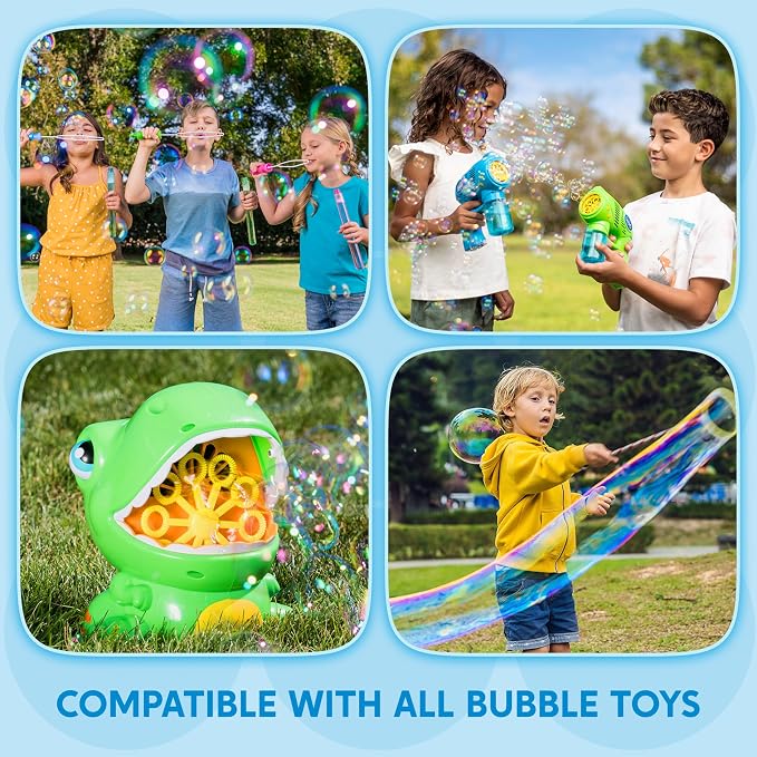 SYNCFUN 64 oz Premixed Bubble Solution, 1.9L Giant Pre-Mix Refill Solution for Bubble Machine,Bubbles for Kids, Wands, Blower, Easter, Outdoors Activity, No Mixing or Measuring