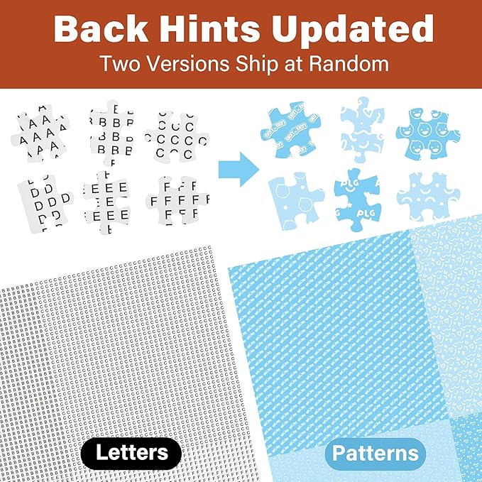 BenBen Puzzles for Adults 1000 Pieces, Bird Crochet, Jigsaw Puzzles with Letters or Patterns on Back, Challenging Puzzles for Family Game Night Home Décor