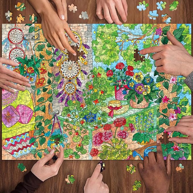 Sunny Bloom Puzzles for Adults 1000 Pieces, Puzzles with Letters on Back, Impossible Hard Difficult Challenging, Precise Interlocking Pieces, Home Wall Decoration & Ideal Gift