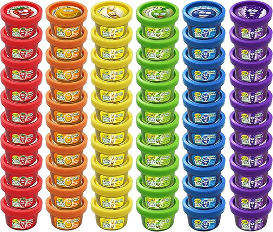 Crayola Silly Scents Dough 60pk x 1oz, Easter Day Gifts & Party Favors, Kids Toys for Party Favor Bags, Modeling Clay, Allergen-Friendly, Non-Toxic, Candy Creativity Alternative