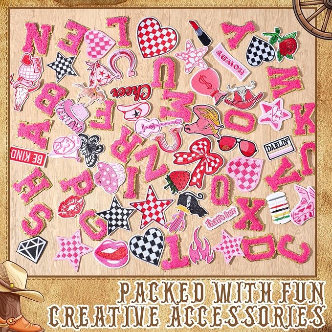 Hercicy DIY Trucker Hats Kit, 12 Pack Sublimation Blank Baseball Caps with Embroidered Patches DIY Craft for Party(Western Cowgirl,Pink Aesthetic Mix)