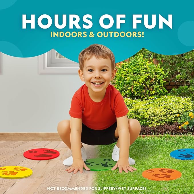 National Geographic Kids Wild Movers Animal Activity Game – Active Play & Animal Movement Game for Kids Ages 3+, Preschool Early Learning Activity with Dice, Landing Pads & Play & Learn Cards