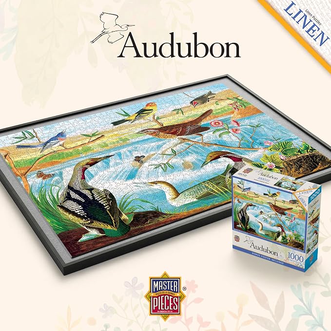 MasterPieces 1000 Piece Jigsaw Puzzle for Adults, Family, Or Youth - Harmony of Birds and Stream - 19.25"x26.75"