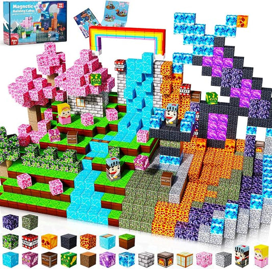 GraceDuck Magnetic Blocks - 150 PCS Build Dark Forest Castle - Magnetic Toys for Montessori Toddler Easter Christmas Birthday Gifts - STEM Sensory Toys for 3 4 5 6 7 8 9 10 Year Old Boys & Girls