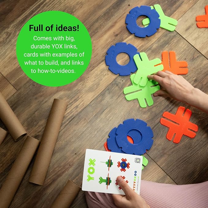 YOX Tops, Creative Educational Building & Construction STEM Toy Set for Kids, Learning Toys for Children Ages 4-10, Boys & Girls Fun Gift, Preschool & Classroom Toys, 17 Parts, Single Pack