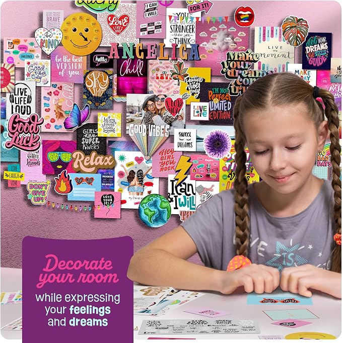 Pretty Me Wall Collage Kit for Teen & Tween Girls - Arts Craft Easter Gift Ideas for Age 11, 12,13, 14, 15, 16 Year Old Girl - Birthday Gifts for Teenage Bedroom Decor - Teens Creative Crafts Kits