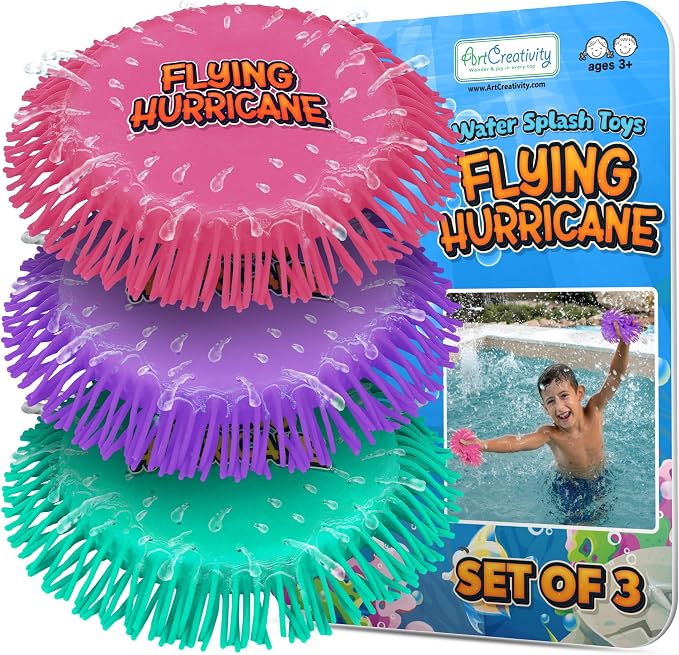 ArtCreativity Soft Water Frisbees for Kids, Soft Sports Discs (3 Pack), Beach Water Toys & Swimming Pool Toys for Kids, Backyard Fun Toy & Outdoor Summer Games, Birthday Gifts for Boys & Girls